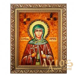 Янтарная икона Преподобная Анастасия Патрикия 20x30 см - фото