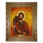 Янтарная икона Святой мученик Андрей Стратилат 20x30 см