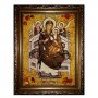 Янтарная икона Пресвятая Богородица Всецарица 20x30 см