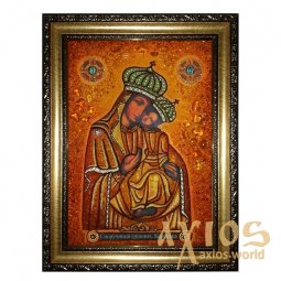 Янтарная икона Пресвятая Богородица Корецкая 20x30 см - фото