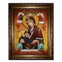 Янтарная икона Божия Матерь Млекопитательница 20x30 см