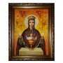 Янтарная икона Пресвятая Богородица Неупиваемая Чаша 20x30 см