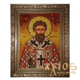Янтарная икона Святитель Дионисий 20x30 см - фото