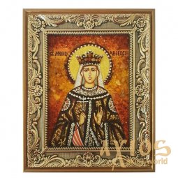 Янтарная икона Святая Милица Сербская 20x30 см - фото