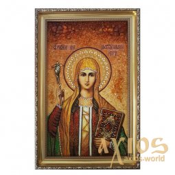 Янтарная икона Святая Равноапостольная Нина 20x30 см - фото