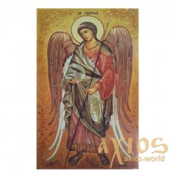 Янтарная икона Святой Архангел Гавриил 20x30 см - фото