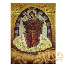 Янтарная икона Пресвятая Богородица Спорительница хлебов 20x30 см - фото