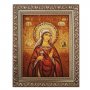 Янтарная икона Святая мученица Пелагея 20x30 см