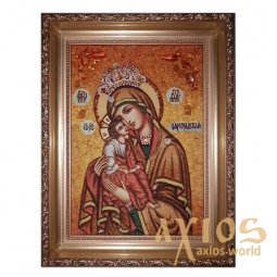 Янтарная икона Пресвятая Богородица Цареградская 20x30 см - фото