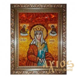 Янтарная икона Святая мученица Валерия 20x30 см - фото