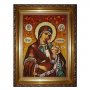 Янтарная икона Пресвятая Богородица Утоли моя печали 20x30 см