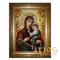 Янтарная икона Пресвятая Богородица Смоленская 20x30 см - фото