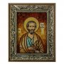 Янтарная икона Святой Апостол Леввий Иуда 20x30 см