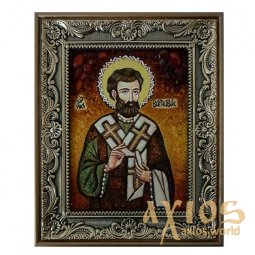 Янтарная икона Святой Апостол Варнава 20x30 см - фото