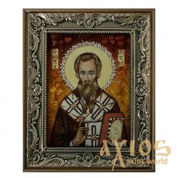 Янтарная икона Святитель Андрей Критский 20x30 см - фото