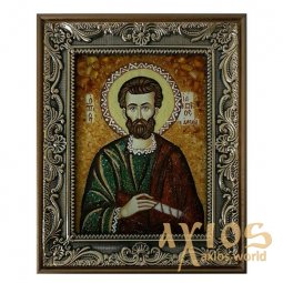 Янтарная икона Святой Апостол Иаков Алфеев 20x30 см - фото