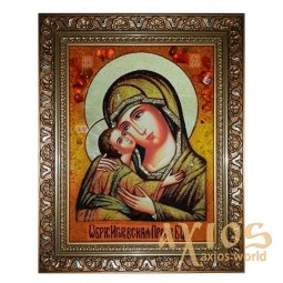 Янтарная икона Пресвятая Богородица Игоревская 20x30 см - фото