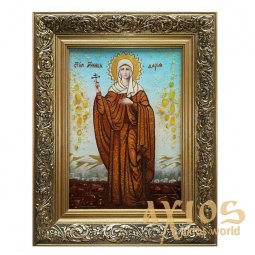 Янтарная икона Святая мученица Дарья Римская 20x30 см - фото