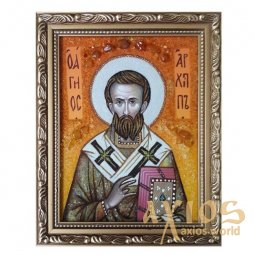 Янтарная икона Святитель Архипп 20x30 см - фото