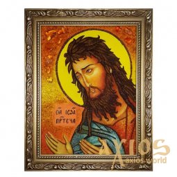 Янтарная икона Святой Иоанн Предтеча 20x30 см - фото
