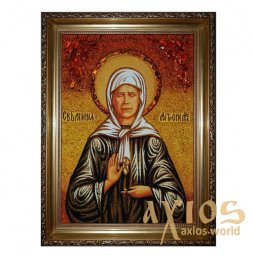 Янтарная икона Святая Матрона Московская 20x30 см - фото