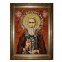 Янтарная икона Преподобный Сергий Радонежский 20x30 см