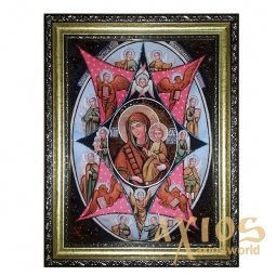 Янтарная икона Пресвятая Богородица Неопалимая Купина 20x30 см - фото
