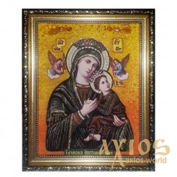 Янтарная икона Пресвятая Богородица Неустанная помощь 20x30 см - фото