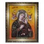 Янтарная икона Пресвятая Богородица Неустанная помощь 20x30 см