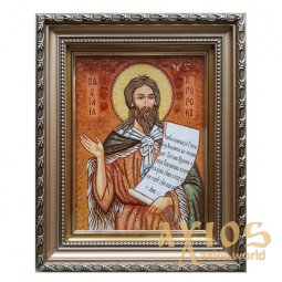Янтарная икона Святой пророк Илия 20x30 см - фото