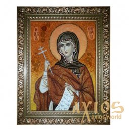 Янтарная икона Святая мученица Маргарита (Марина) 20x30 см - фото