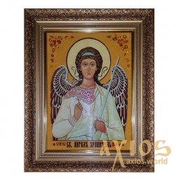 Янтарная икона Святой Ангел Хранитель 20x30 см - фото