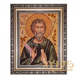 Янтарная икона Святой Апостол Андрей Первозванный 20x30 см - фото