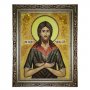 Янтарная икона Святой Алексий Человек Божий 20x30 см