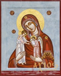 Икона Пресвятая Богородица скорбящая о младенцах 24х32 см - фото