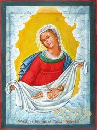 Икона Пресвятая Богородица Помощница в родах 24х32 см - фото