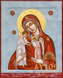 Икона Пресвятая Богородица Скорбящая по убиенным  младенцам 30х37,5 см - фото