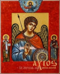 Икона Святой Архангел Михаил 30х37,5 см - фото