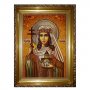Янтарная икона Святая благоверная Тамара Царица Грузинская 30x40 см