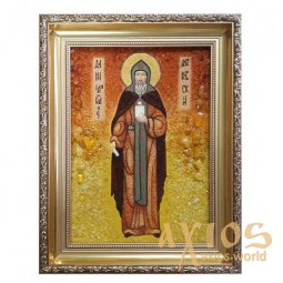 Янтарная икона Преподобный Даниил Московский 40x60 см - фото