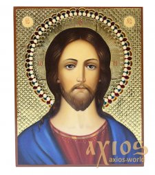 Писаная икона Христа Спасителя 16х20 см - фото