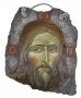 Писаная икона на камне Спаситель 24х31 см