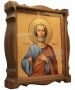 Писаная Икона Святой апостол Петр, 35х31 см (размер с киотом)