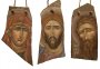Триптих. Писаные иконы на камне: Богородица, Спаситель, Иоанн Предтеча, 40х25 см