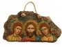 Икона, писанная на камне, Иисус с Ангелами, 33х19 см