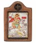 Икона Святого Георгия, Итальянский оклад №1, эмали, 6х8 см, дерево ольха 