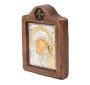 Икона Божья Матерь Казанская, Итальянский оклад №1, 6х8 см, дерево ольха 