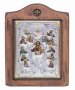 Икона Спаситель и Апостолы, Итальянский оклад №2, эмали, 13х17 см, дерево ольха 