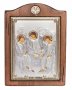 Икона Святая Троица, Итальянский оклад №3, 17х21 см, дерево ольха, ПД010521