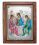Икона Святая Троица, Итальянский оклад №5, эмали, 30х40 см, дерево ольха, ПД010640